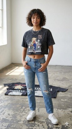 לצפייה במוצר BETTY BOOP CROPPED T-SHIRT 